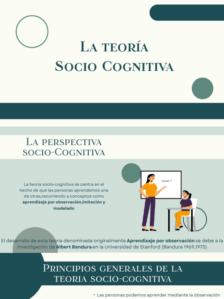 La Teoría Socio Cognitiva 2022 Pdf