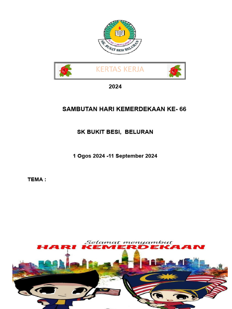 Kertas Kerja Merdeka 2024 | PDF