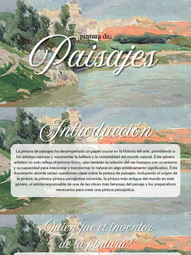 Historia de la pintura de paisajes | PDF | Pinturas | Arte