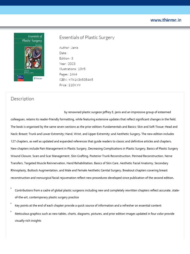Essentials of Plastic Surgery | PDF