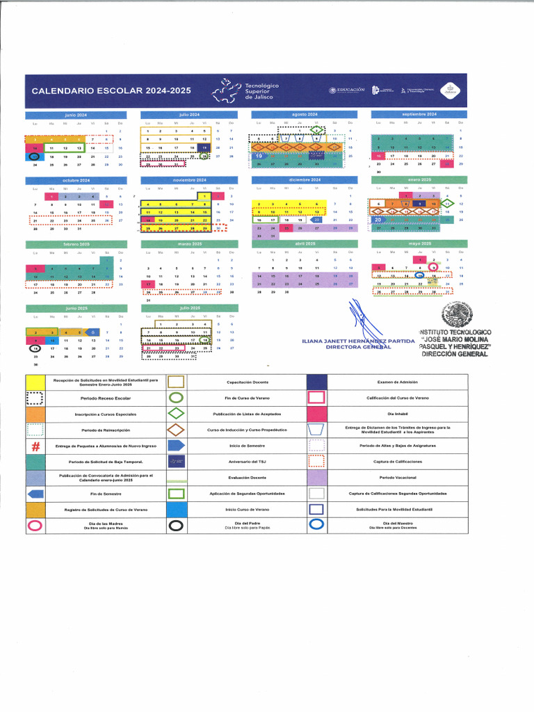 Calendario Escolar 20242025 TSJ PDF
