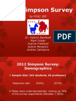 2012 Simpson Survey: by POSC 285