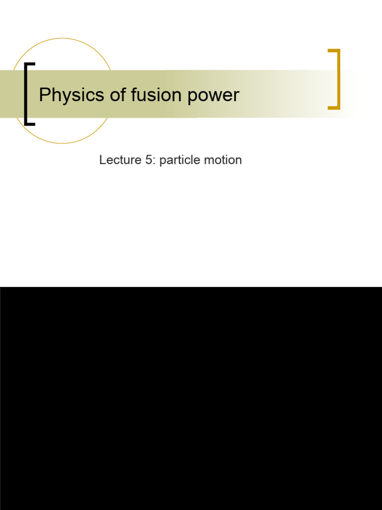 Physics Of Fusion Power Pdf