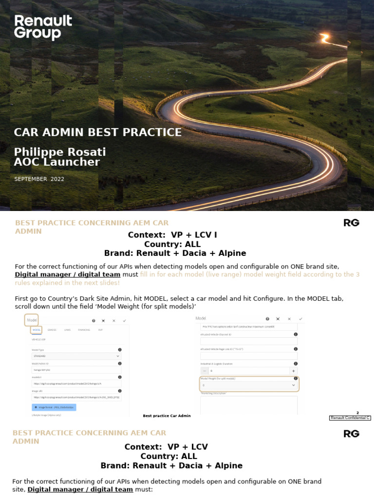 CAR ADMIN Best Practices | PDF