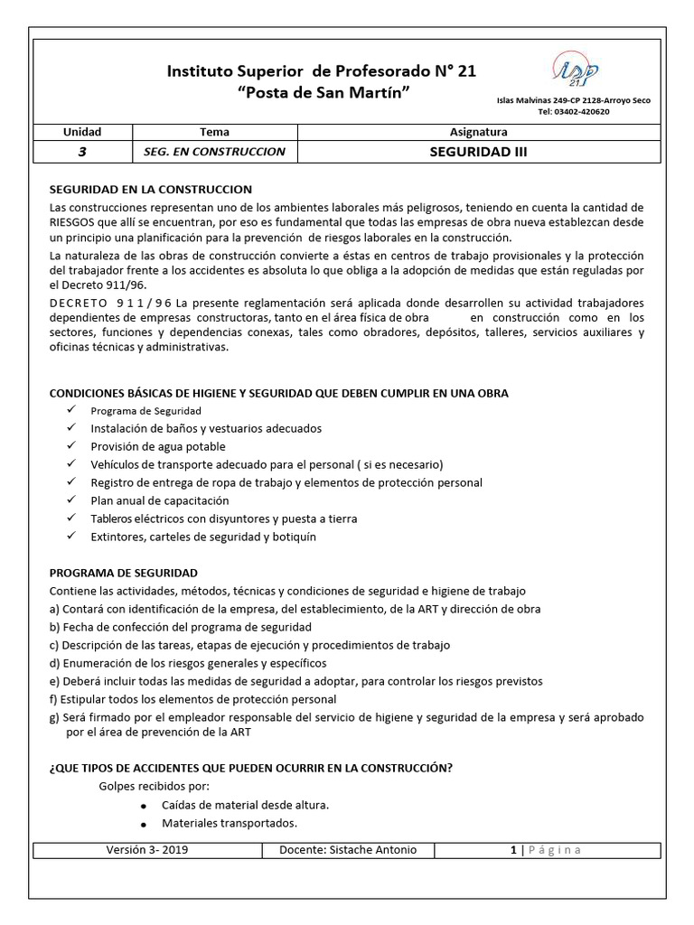 Seguridad En La Construccion Pdf