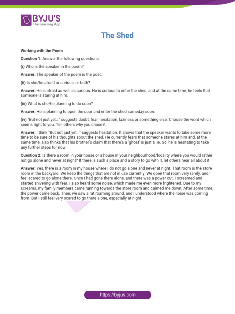 class 9 english unit 7 lesson 3 question answer