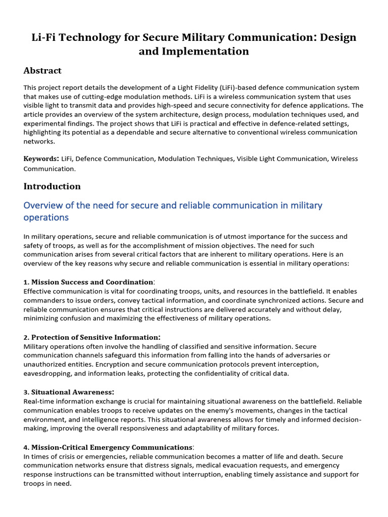Lifi Project Report | PDF