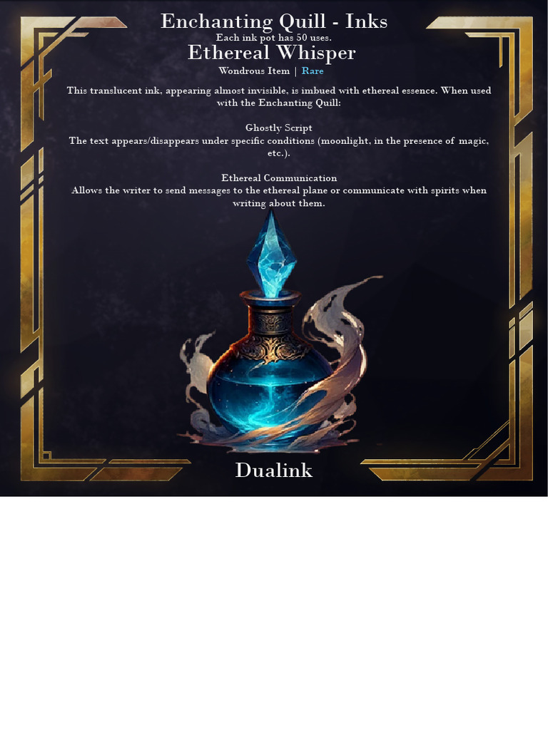 Enchanting Quill - Inks II | PDF