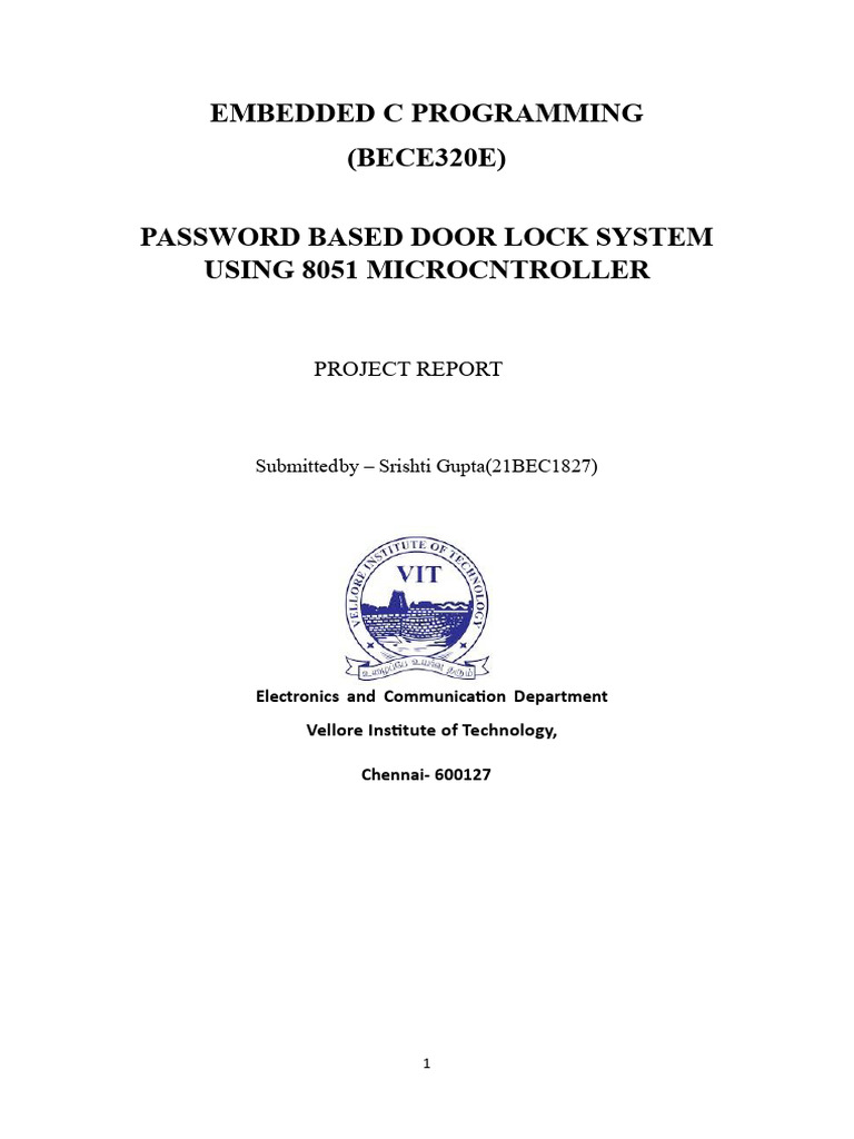 Embedded C - Project - Final - Repoert | PDF