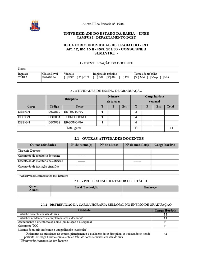 Formulario RIT 2024 1 Assinado | PDF