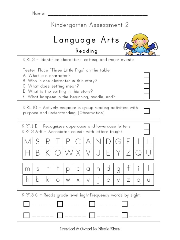 Kindergarten Readiness Assessment Guide | PDF | Shape | Rectangle