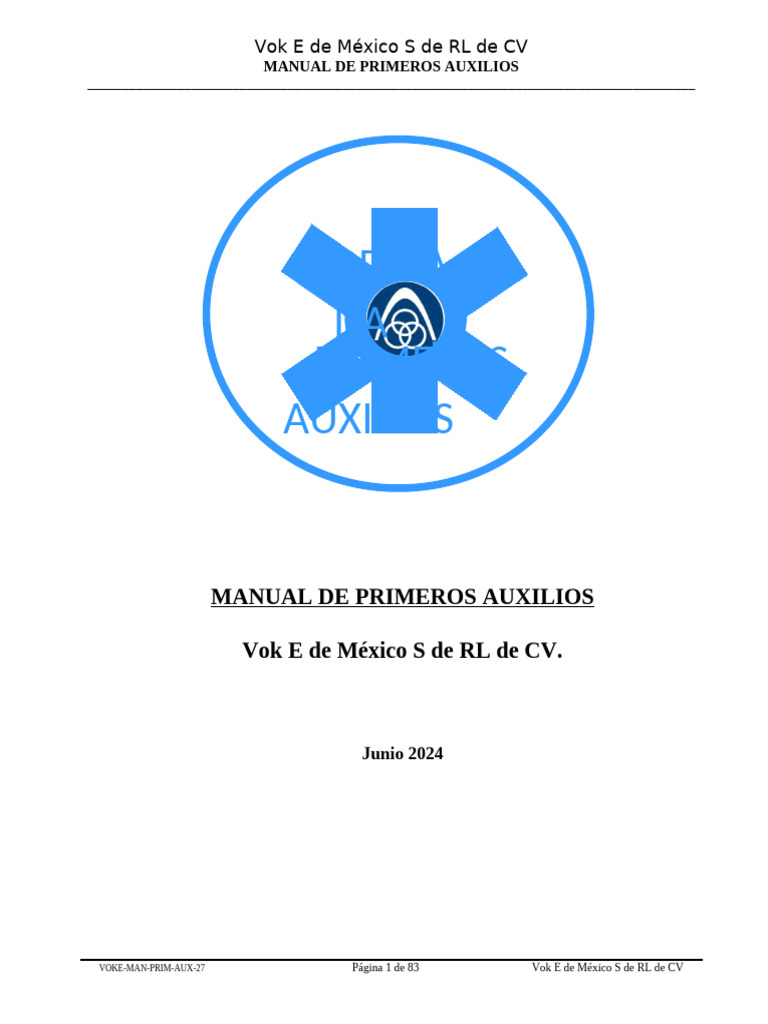 VOKE-MAN-PRIM-AUX-27 Manual de Primeros Auxilios | PDF | Presión ...
