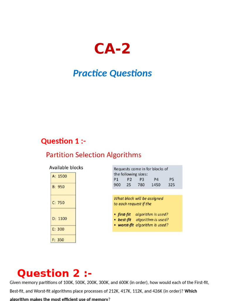 Questions | PDF