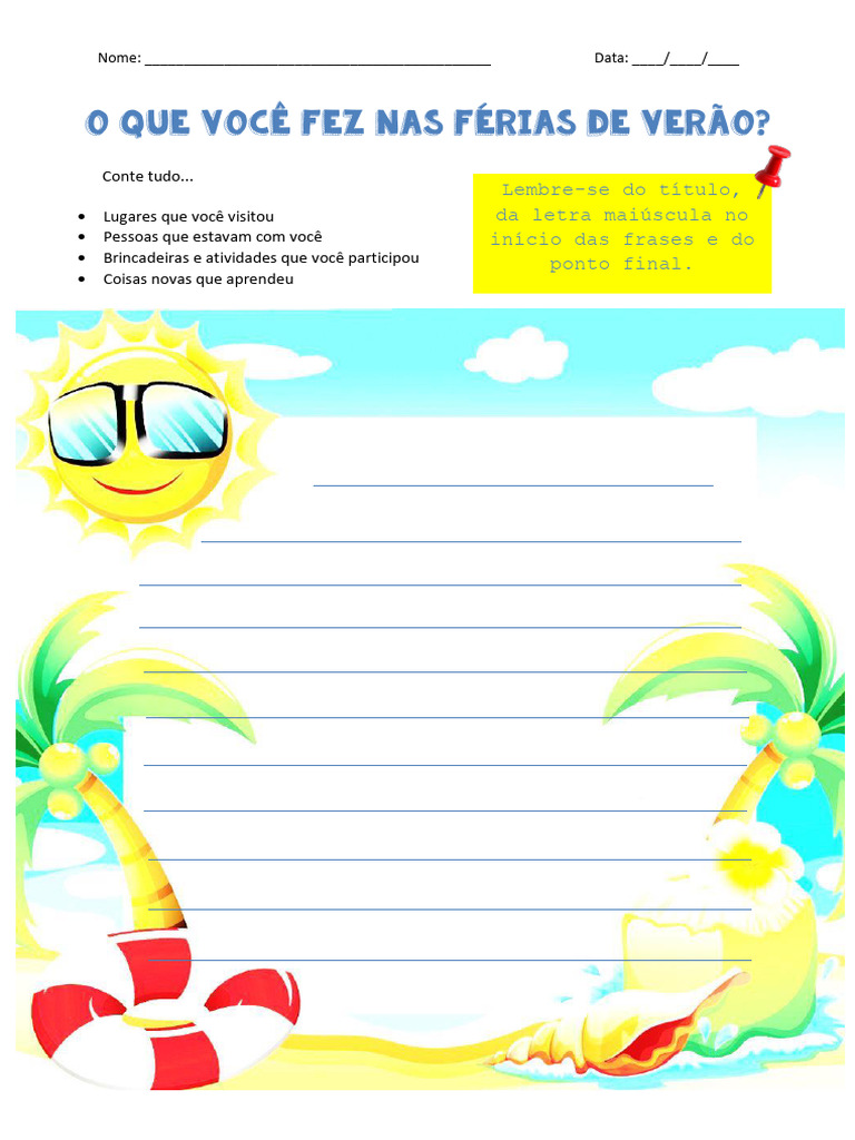 Redação Férias 1 | PDF