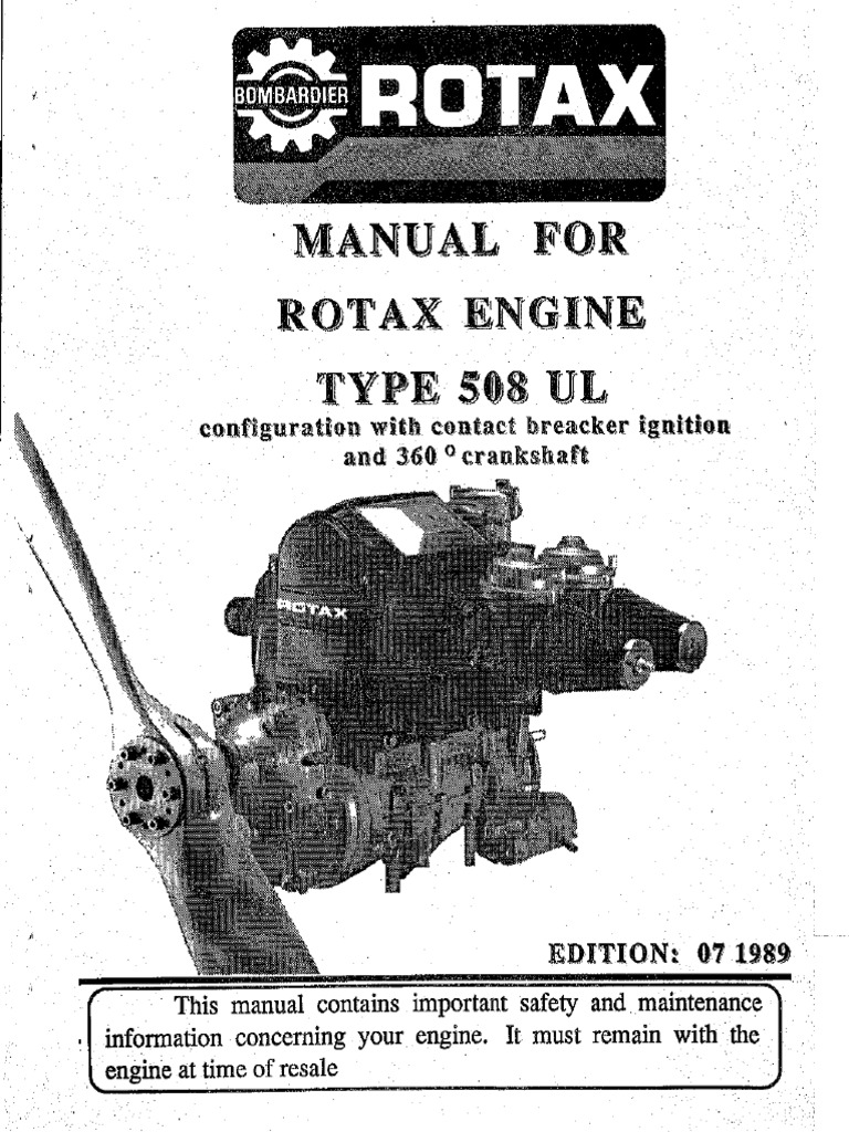 Rotax 508: Documentação Histórica | PDF