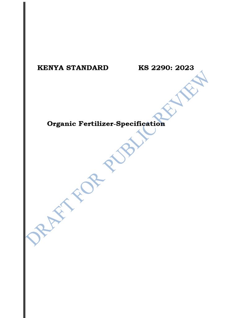 Kenya Standard Ks 2290: 2023: © KEBS 2023 | PDF