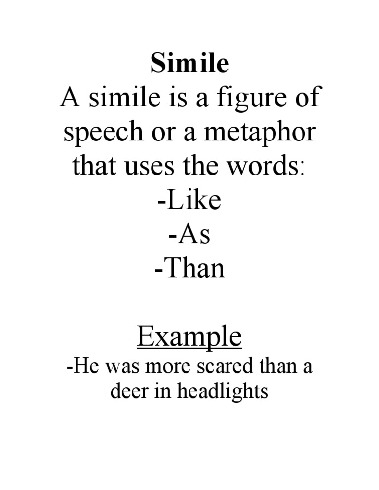 Understanding Similes and Examples | PDF