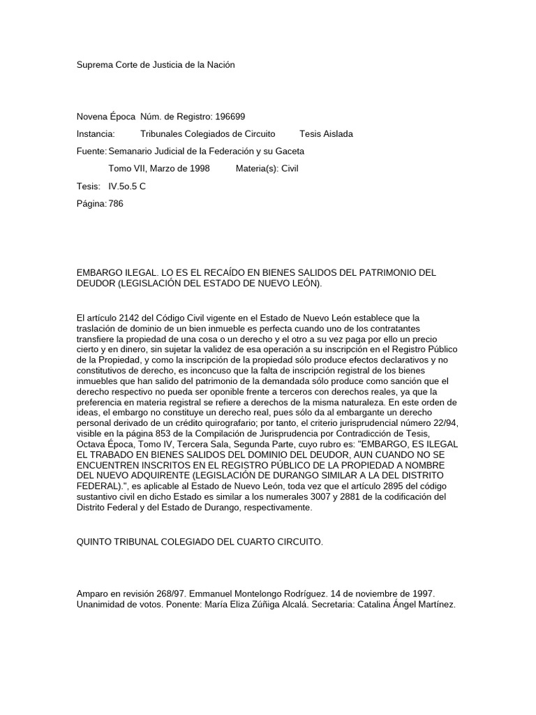 Suprema Corte de Justicia de La Nación | PDF
