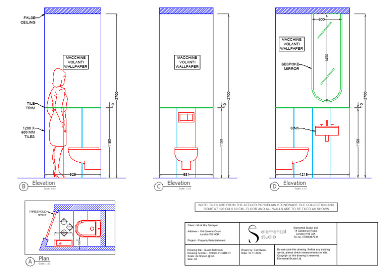 104QC-01-GBR-01 - Guest Bathroom Drawing | PDF