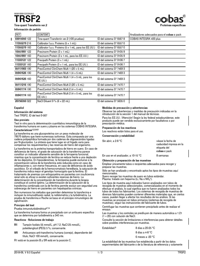 Insert TRSF2 0003015050122COIN V8 Es | PDF