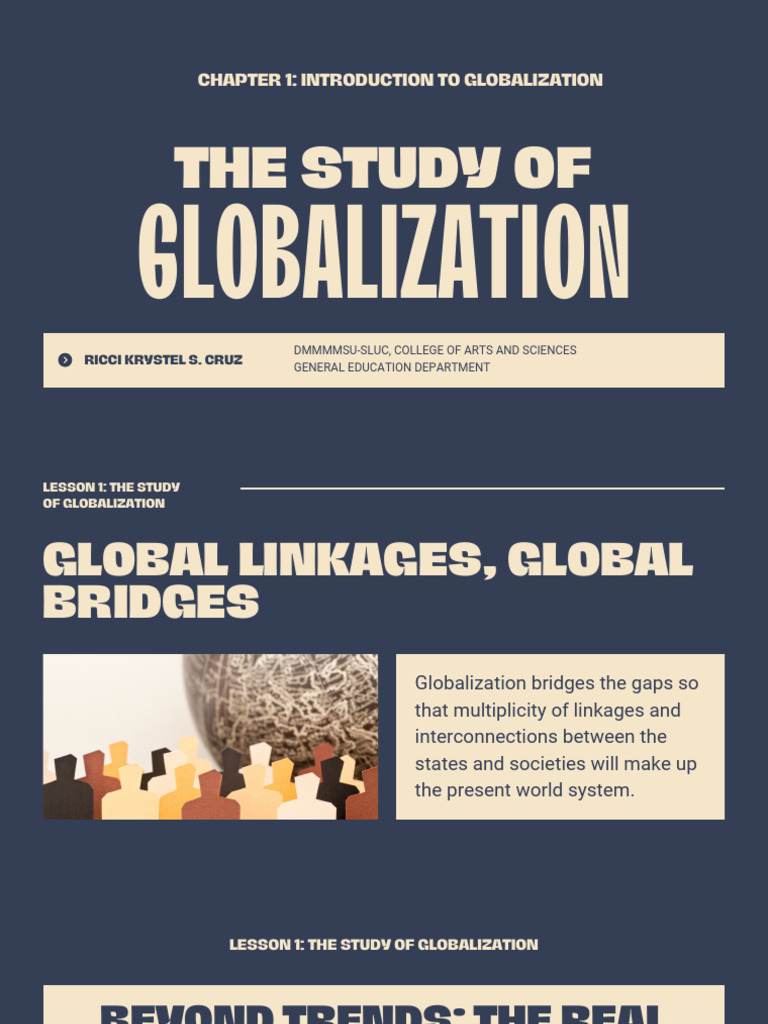 Lesson 1 (The Study of Globalization) | PDF | Globalization | Finance ...