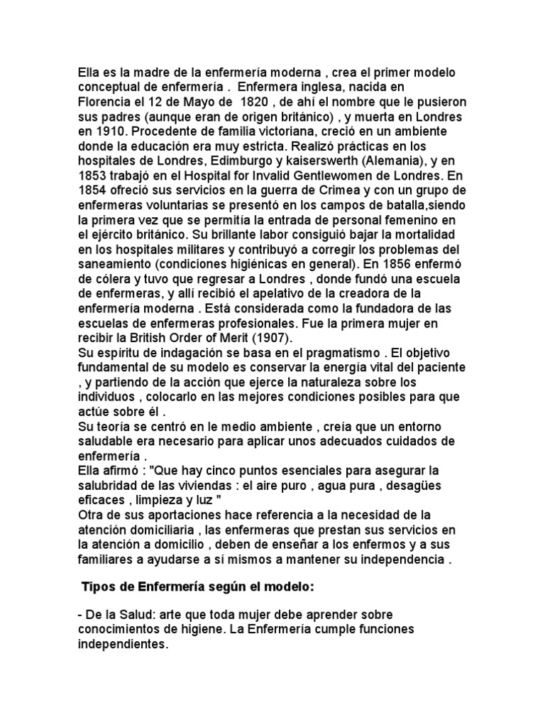 Ella es la madre de la enfermería moderna Enfermería