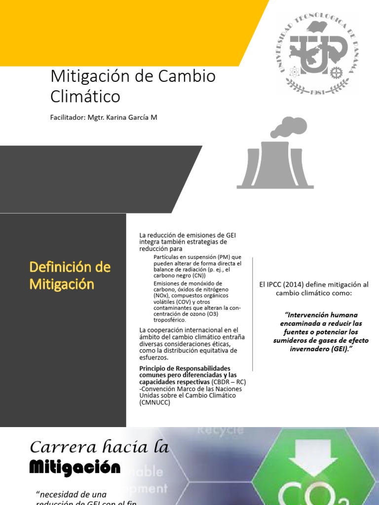 Estrategias de Mitigación del Cambio Climático | PDF | Gases de efecto ...
