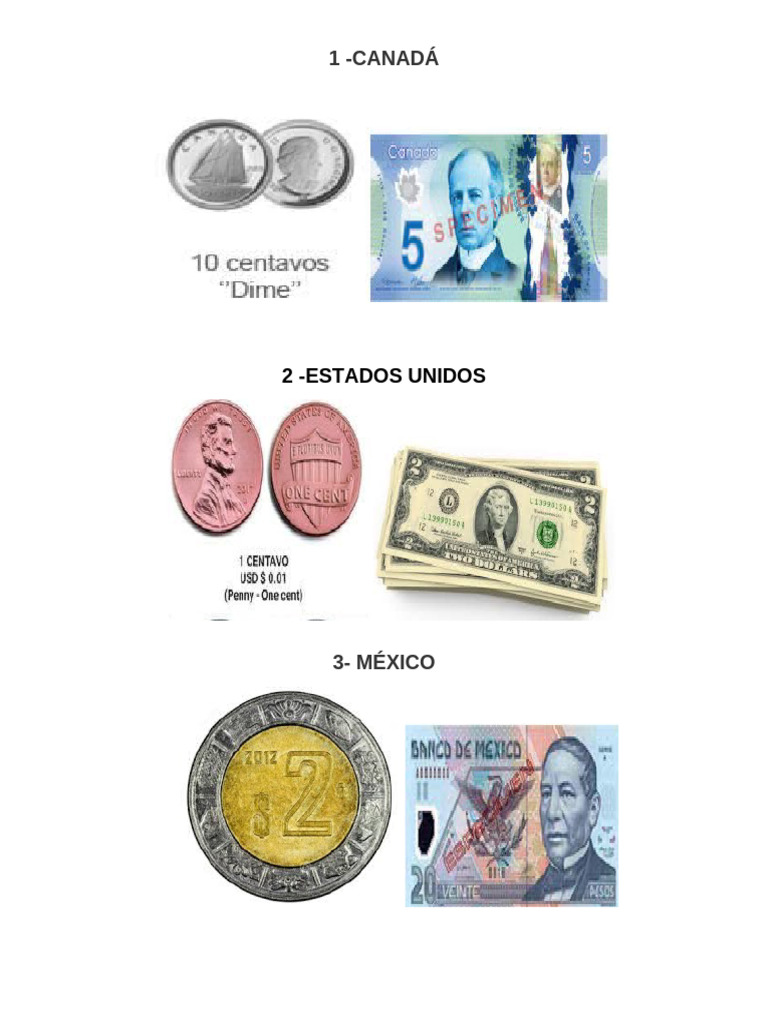 Billetes y Monedas de America | PDF