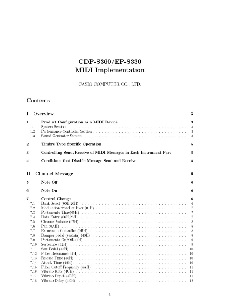 CDPS360 Midiimplementation PT | PDF
