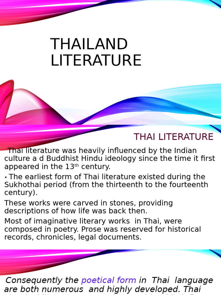 Evolution of Thai Literature | PDF | Thailand | Classics