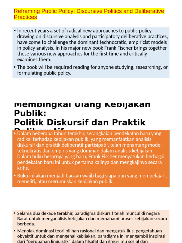 Refreming Public Policy - s3 | PDF