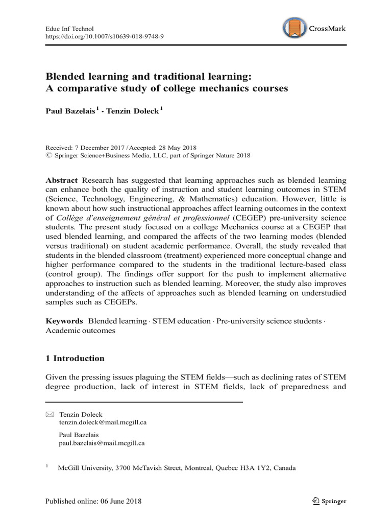 Blended Learning and Traditional Learning-A Comparative Study of ...