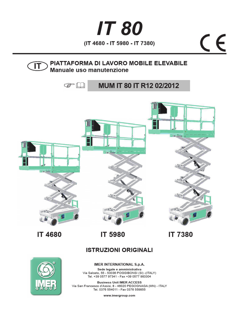 Manuale de Uso e Manutenção IT 80 | PDF | Negócios | Computadores