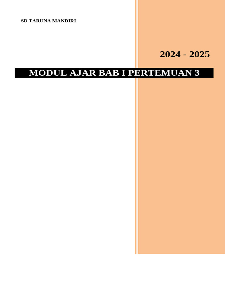 Modul Ajar PKN Y6 Bab I Pertemuan 3 '24-25 | PDF