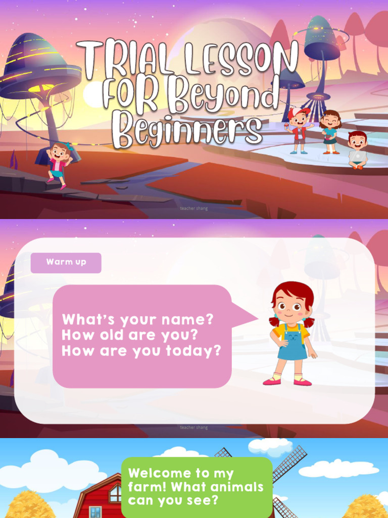 Trial Lesson Plan for Beginners | PDF
