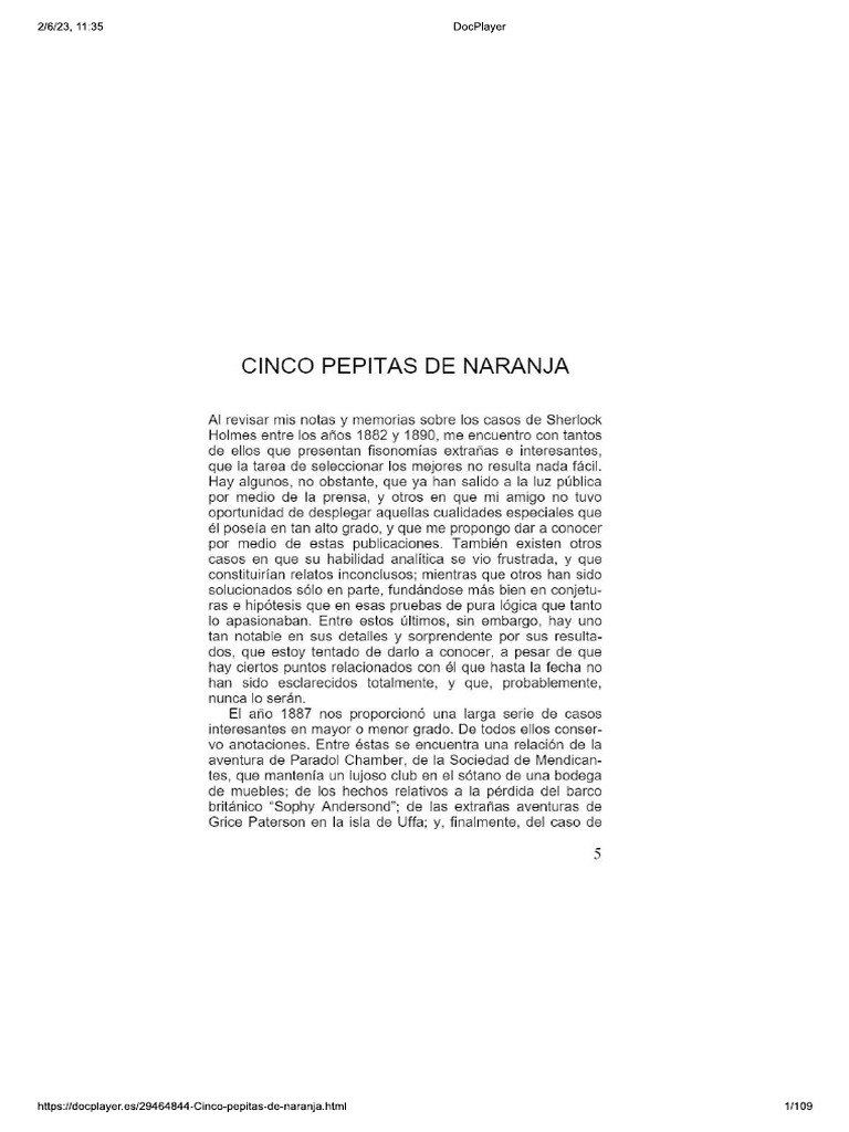 PDF Cinco Pepitas De Naranja PDF