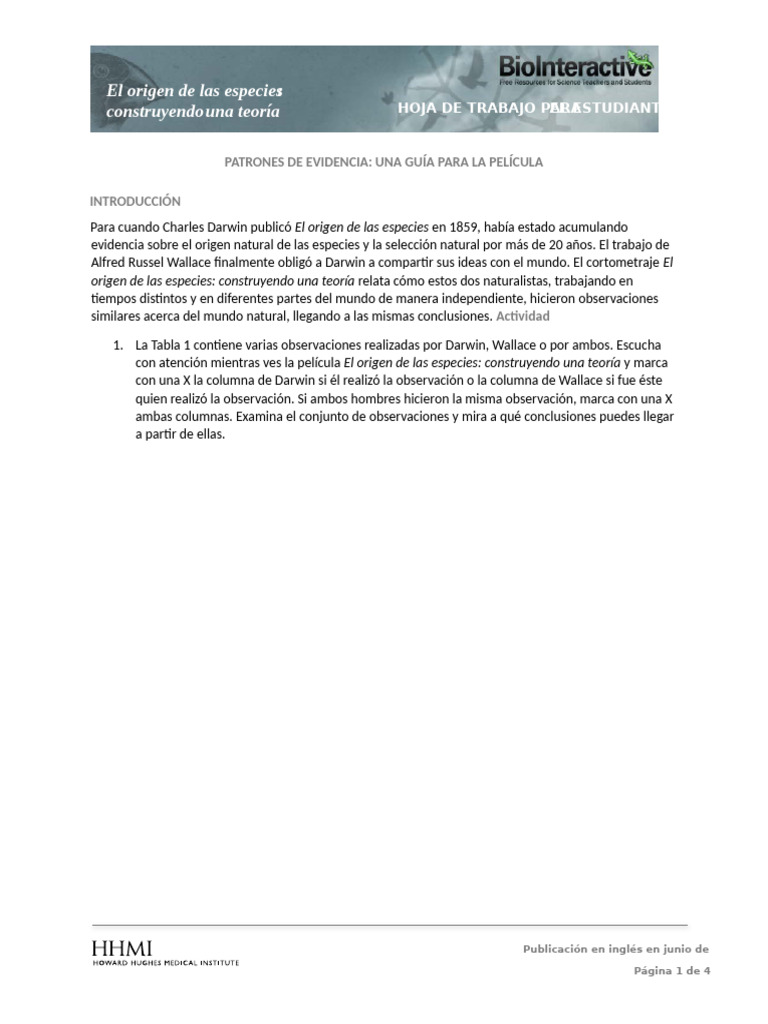 Bio 2 Examen 1 | PDF