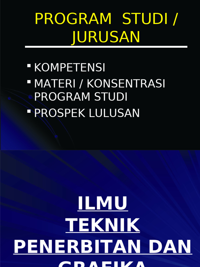 Program Studi - Bidang Ilmu Penerbitan - Grafika | PDF