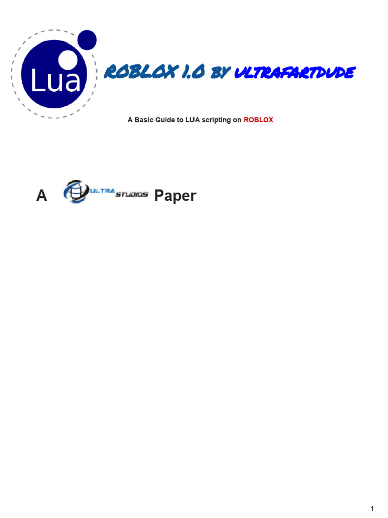 Lua learning pdf