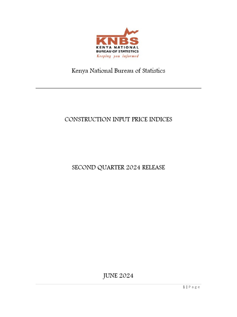 Construction Input Price Indices Second Quarter 2024 | PDF | Road ...
