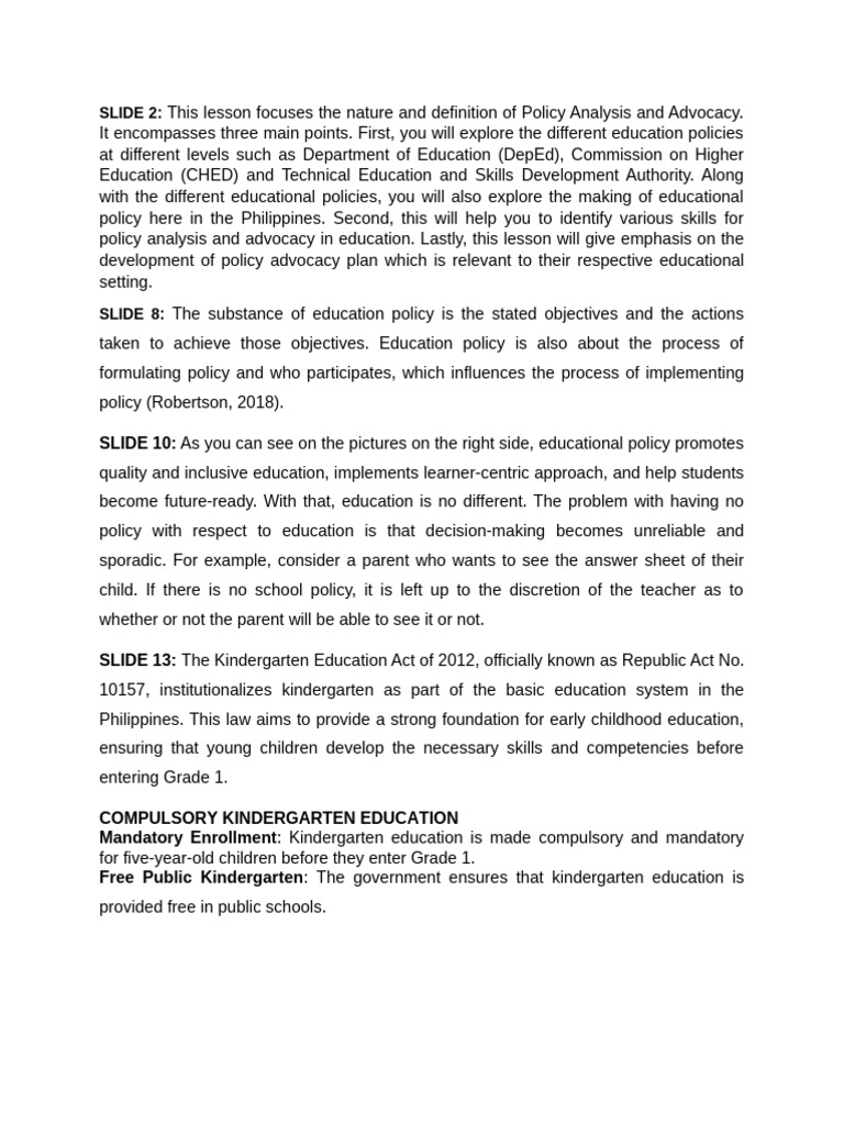 Script Policy Analysis and Advocacy | PDF