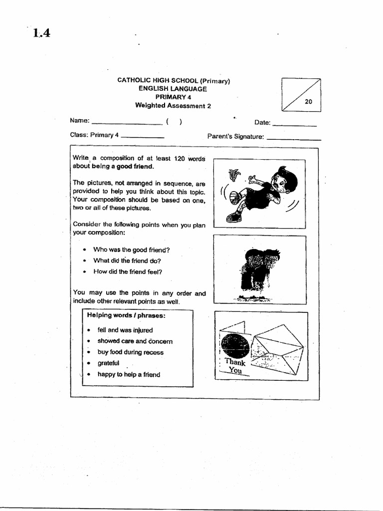 P4 English 2023 WA2 Catholichigh | PDF
