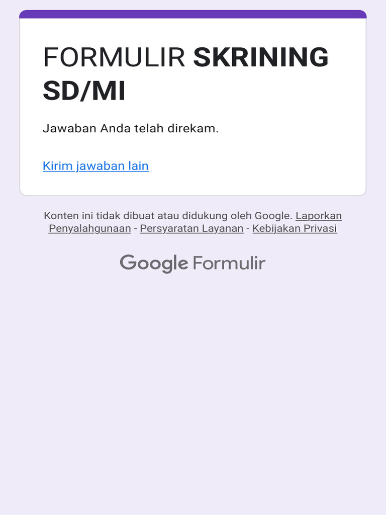 FORMULIR SKRINING SDMI | PDF