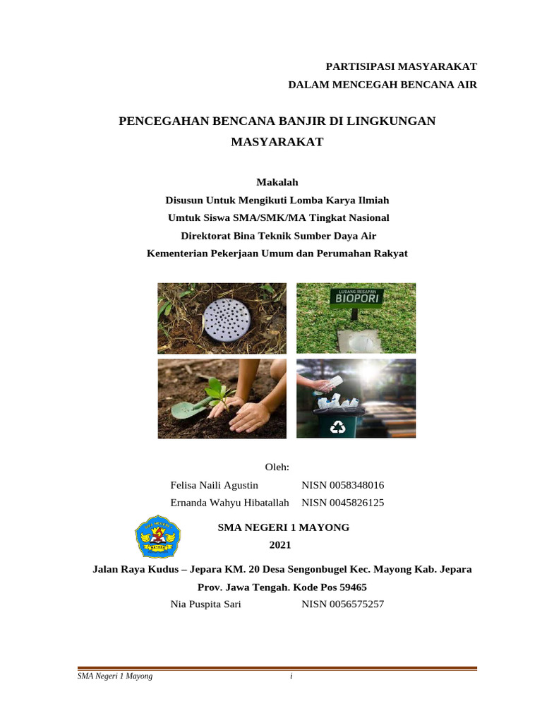 Partisipasi masyarakat pencegahan bencana ekologis