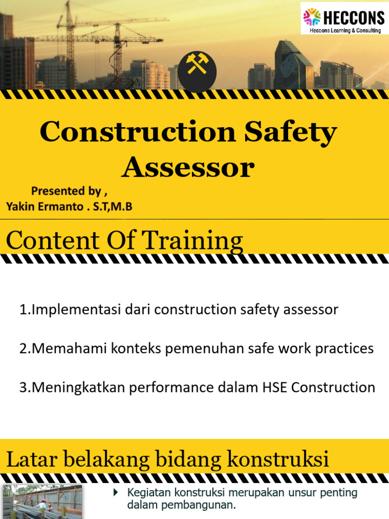 Modul Construction Safety Asessor By Heccons Id Pdf