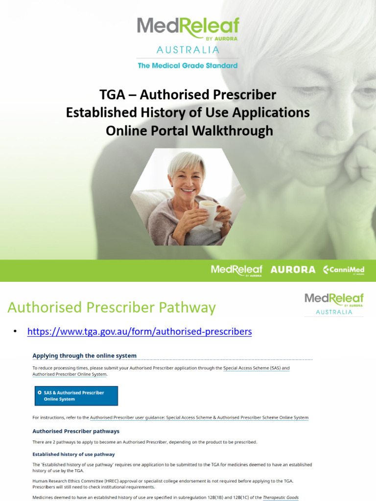 MedReleaf Australia AP Established History of Use Walkthrough 2022 ...