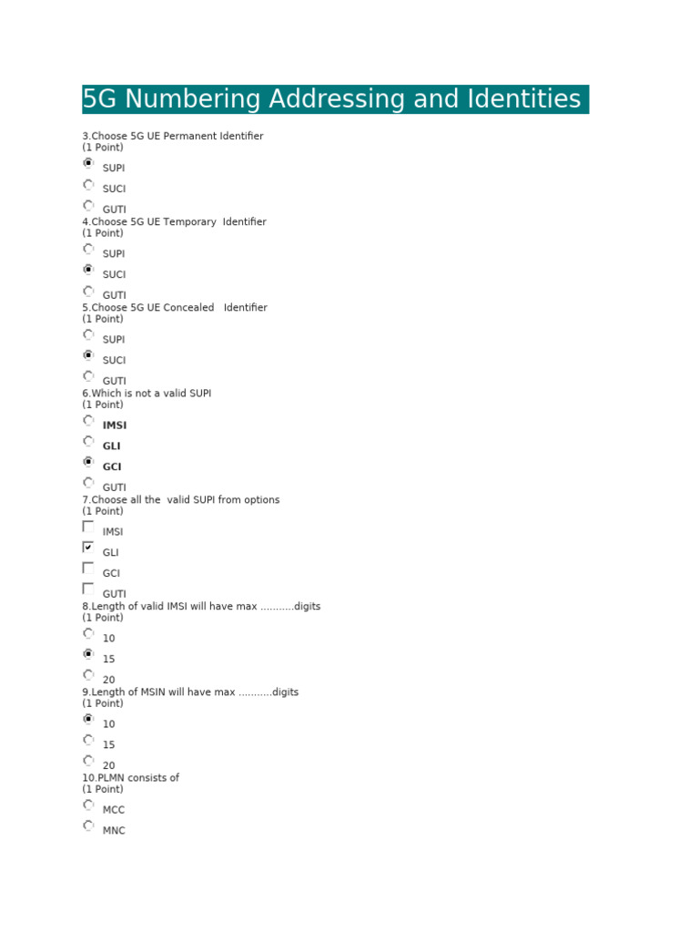 5G Numbering Addressing and Identities | PDF
