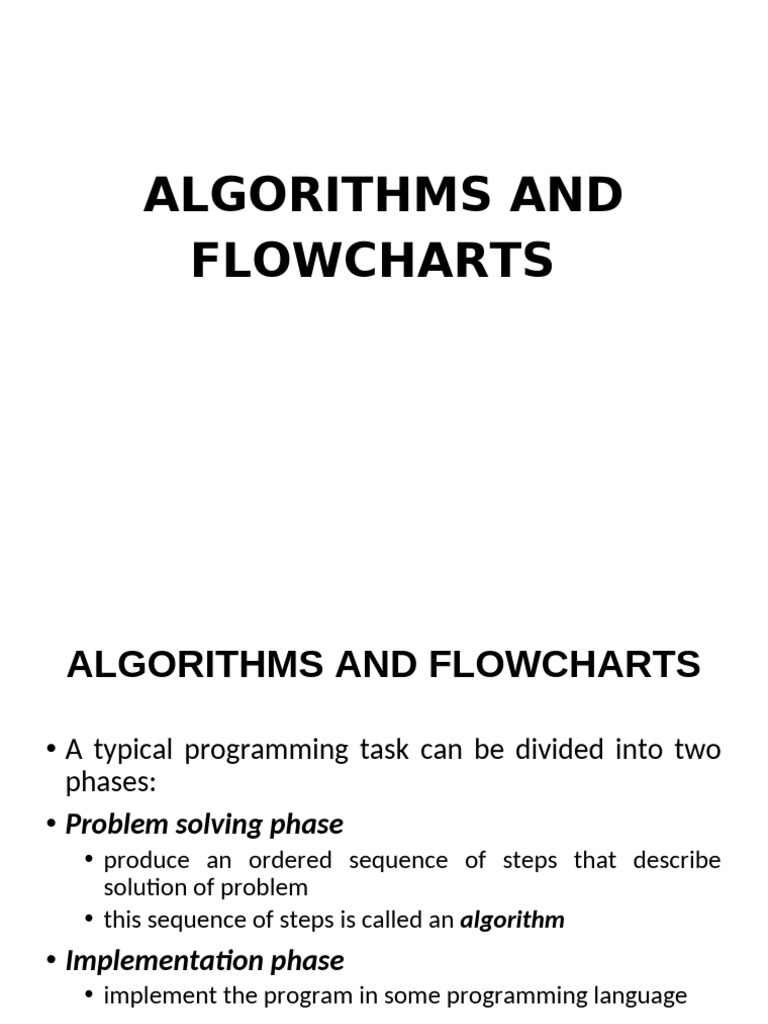 Algorithms and Flowchart | PDF