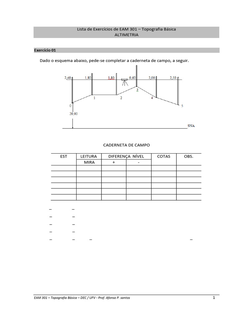 Gabarito Listade Exerciciosde EAM301 Prova 03 | PDF