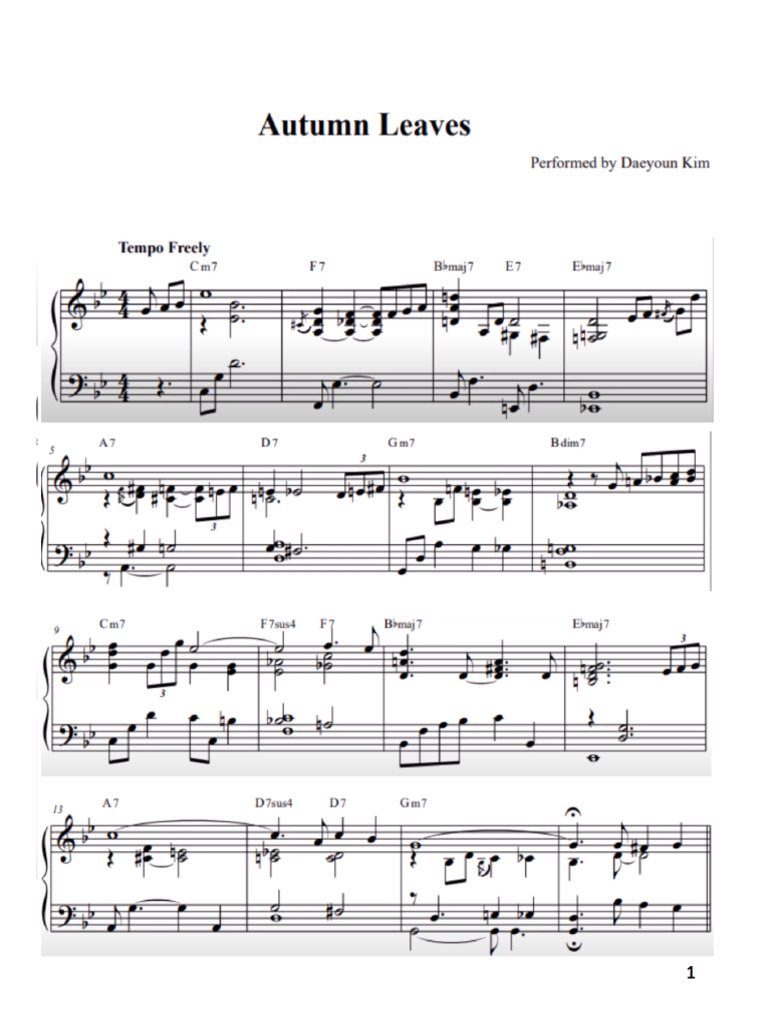 Attum Leaves - Jazz | PDF